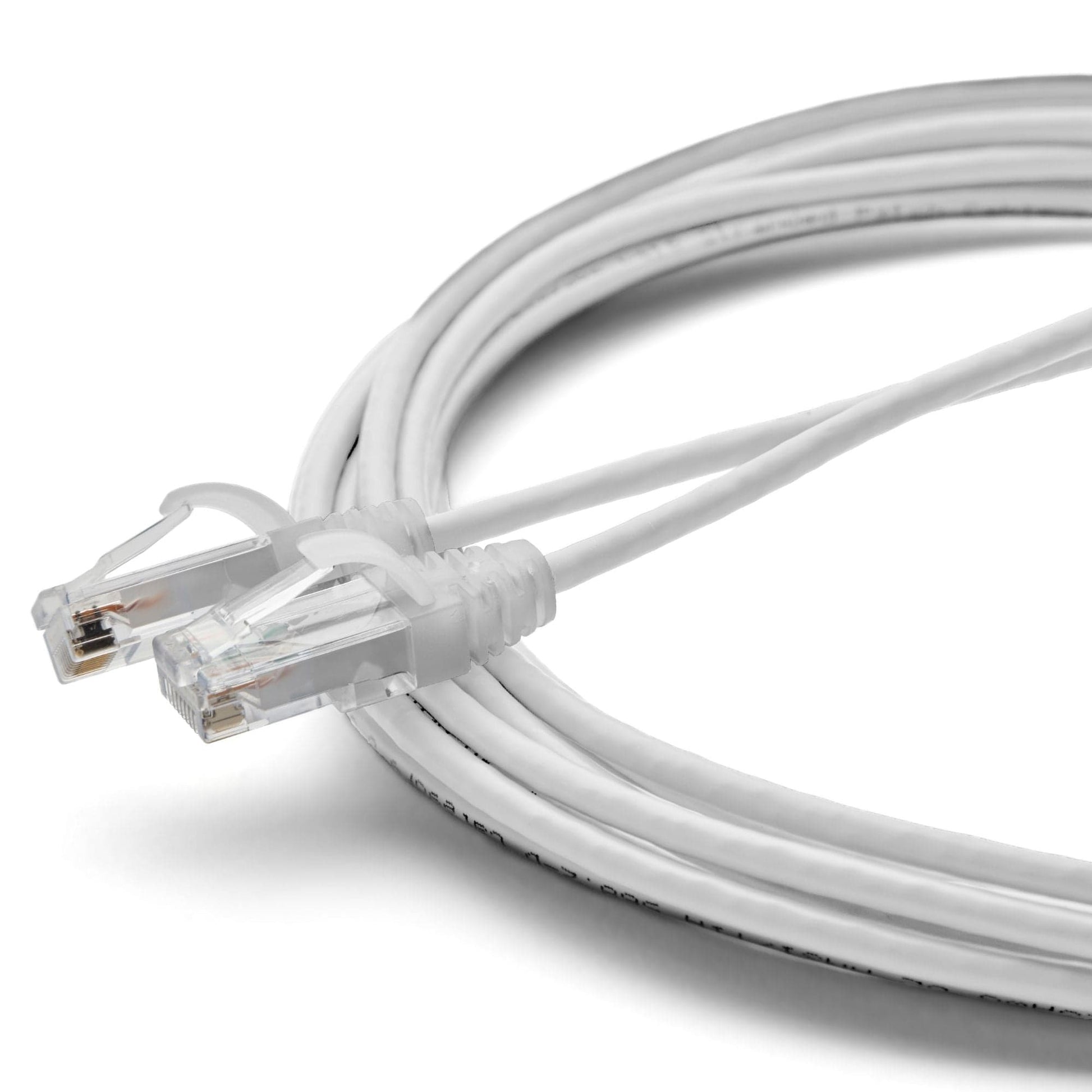 Cat6 28AWG Ethernet Patch Cable - Unshielded - White - 14ft - up close main image