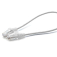 Cat6 28AWG Ethernet Patch Cable - Unshielded - White - 1ft - up close main image