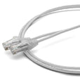 Cat6 28AWG Ethernet Patch Cable - Unshielded - White - 3ft - up close main image