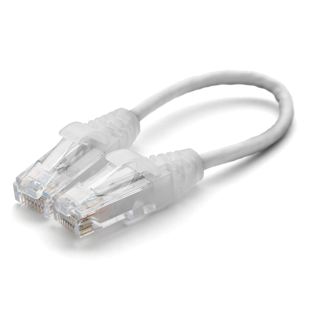 Cat6 28AWG Ethernet Patch Cable - Unshielded - White - 6in - Main Image