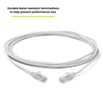 Cat6 28AWG Ethernet Patch Cable - Unshielded - White - 14ft - bend resistant
