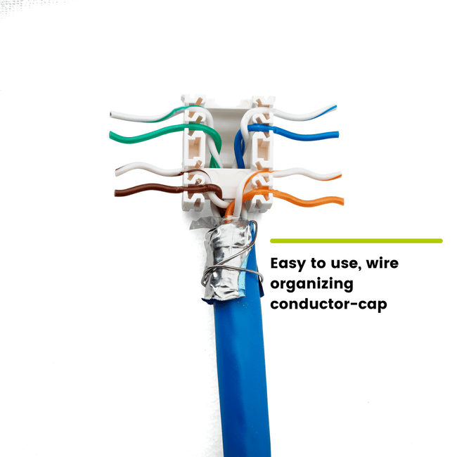 Cat6A Toolless Keystone Jack | Shielded | 2pc | Packaging | White