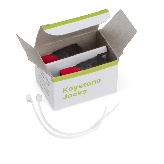 Cat5e Toolless Keystone Jack | Unshielded | 2pc | Red