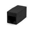 Cat6A Inline Coupler | Unshielded | Black | 2pc | front