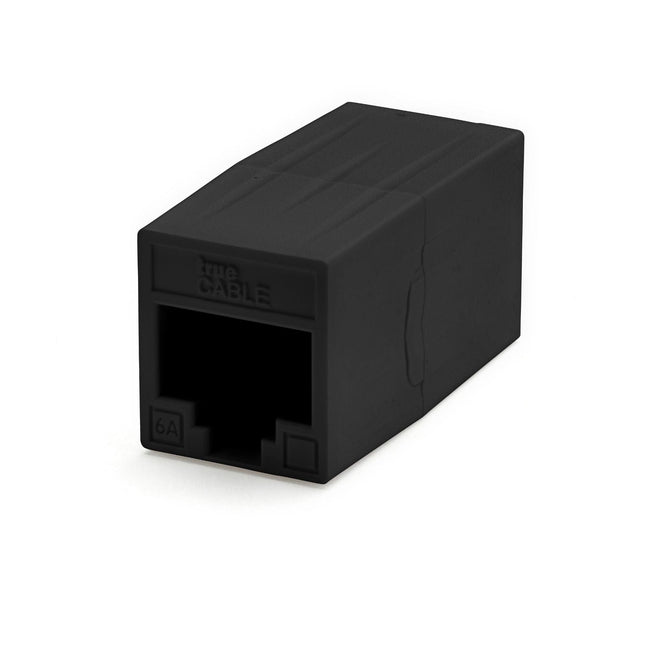 Cat6A Inline Coupler | Unshielded | Black | 2pc | front