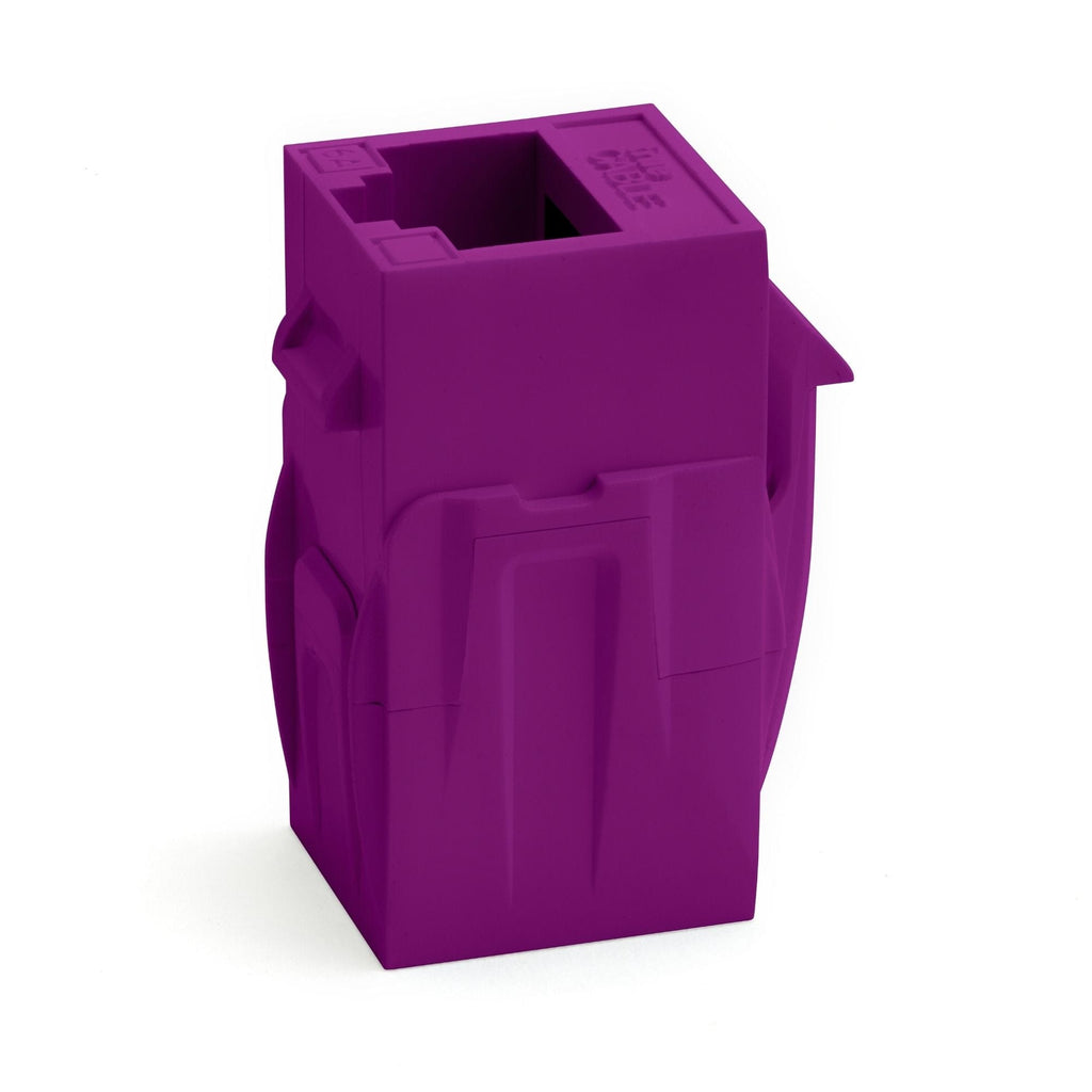 Cat6A Keystone Jack Couplers | Unshielded | 2 Piece | Purple | standing up