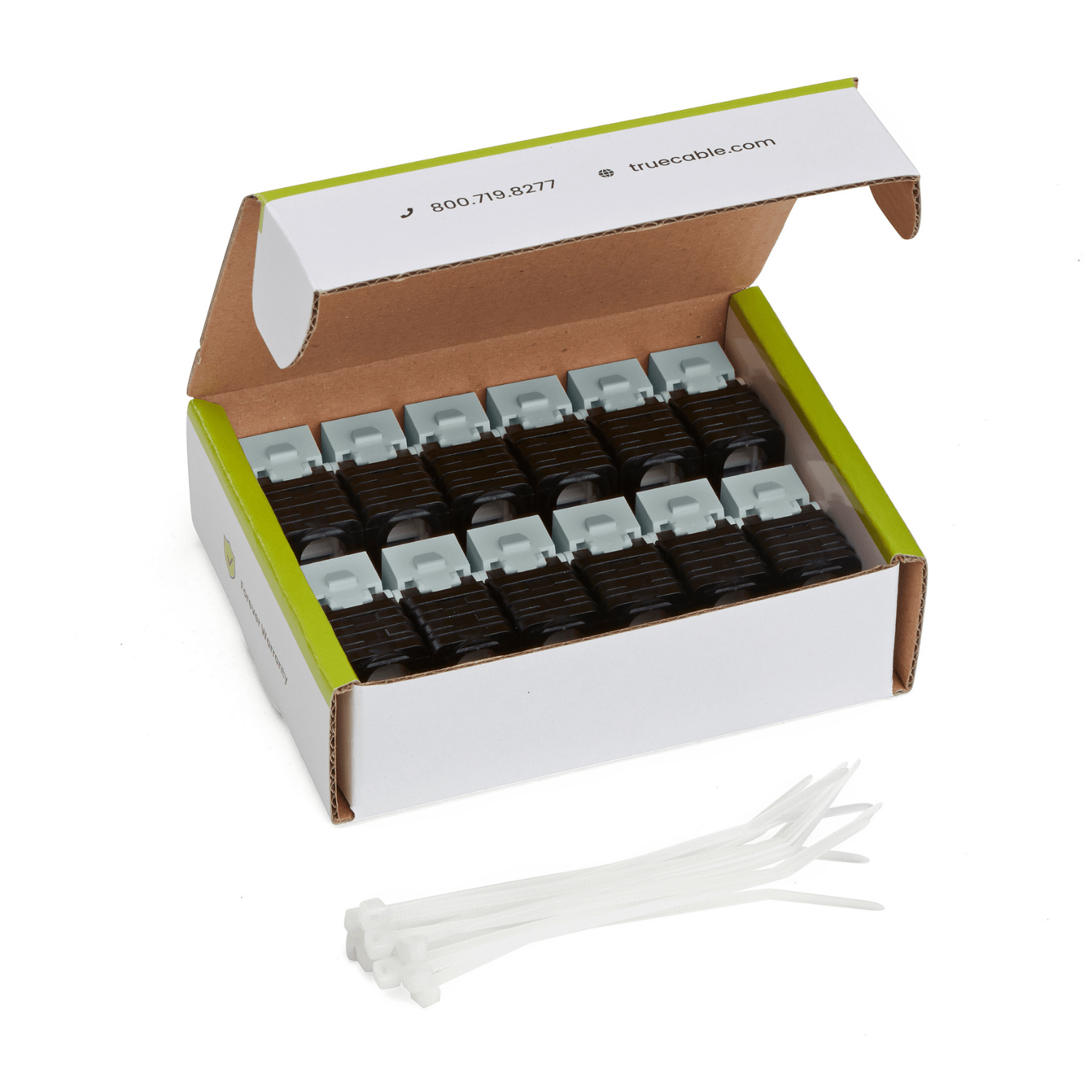 Cat6A Toolless Keystone Jack | Unshielded | 12pc | Gray