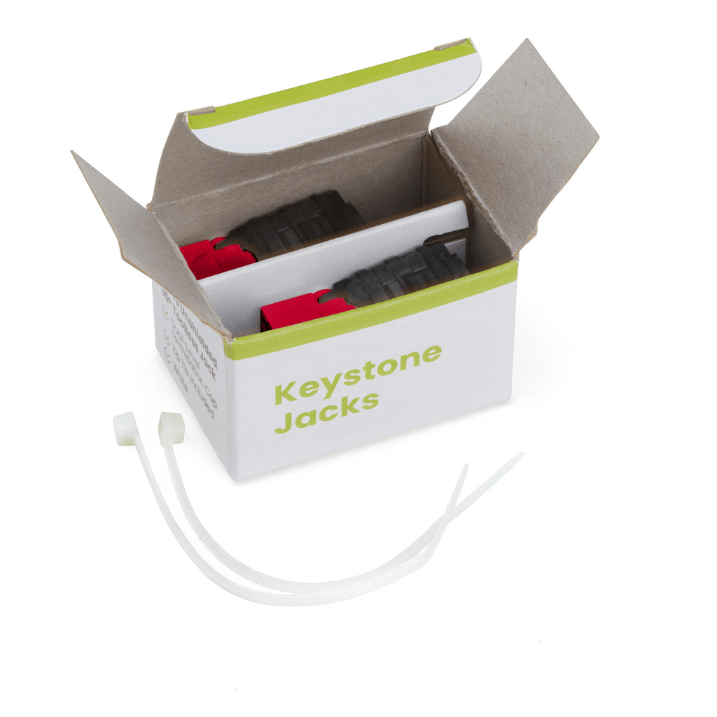 Cat6 Toolless Keystone Jack | Unshielded | 2pc | Red