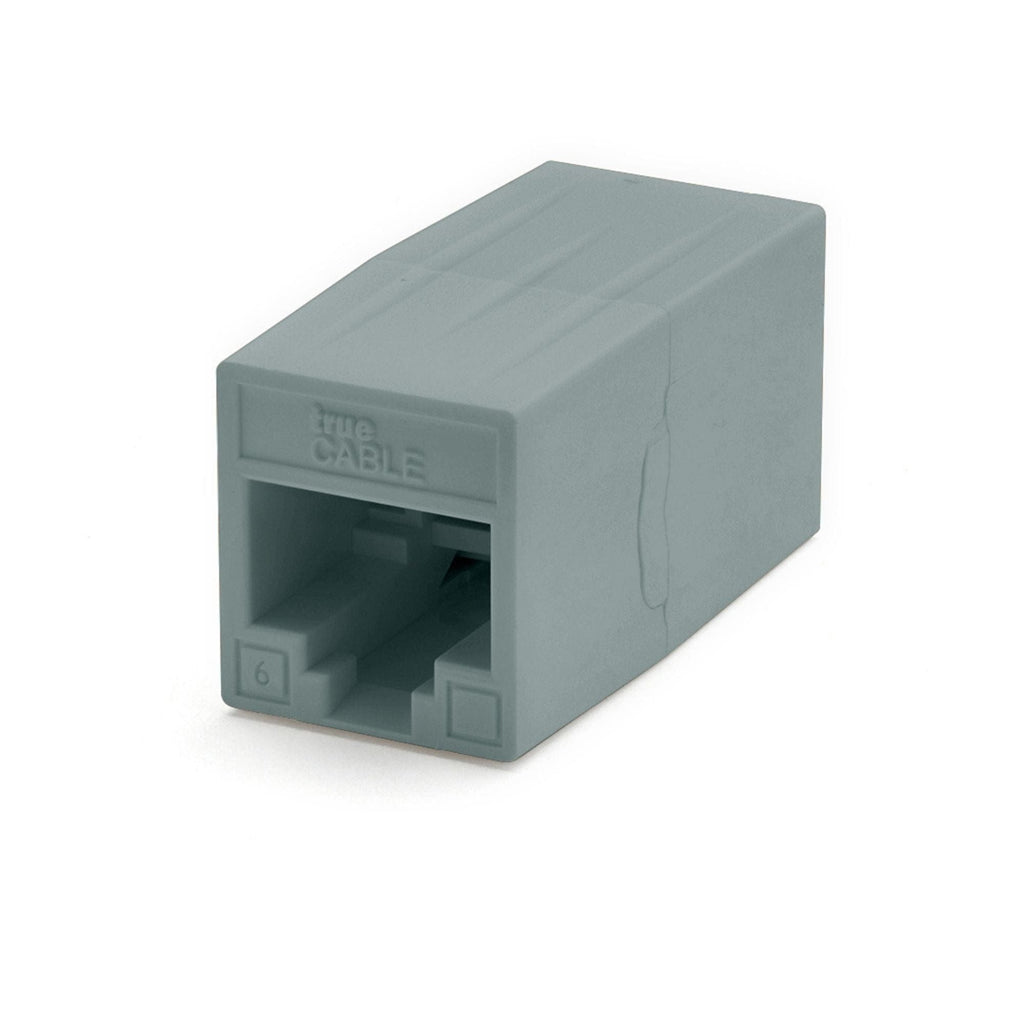 Cat6 Inline Coupler | Unshielded | Gray | 2pc | front