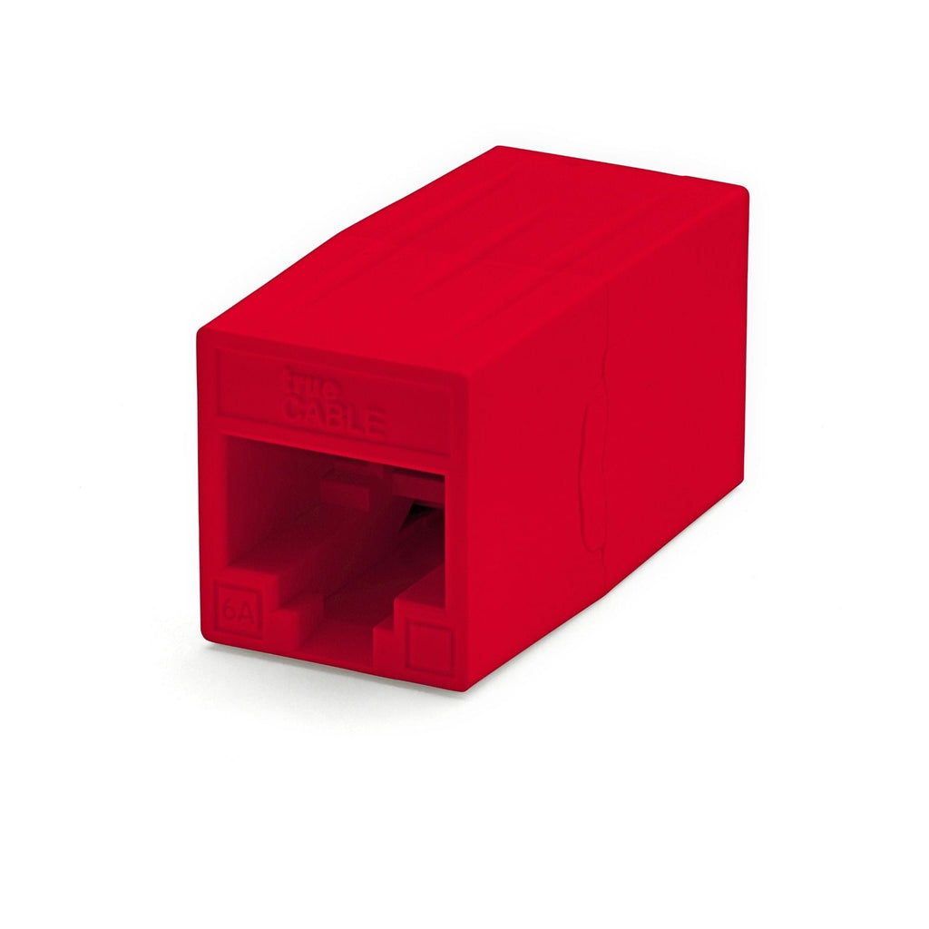 Cat6A Inline Coupler | Unshielded | Red | 12pc | front