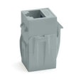 Cat6 Keystone Jack Coupler | Unshielded | Gray | 12 Piece | standing up