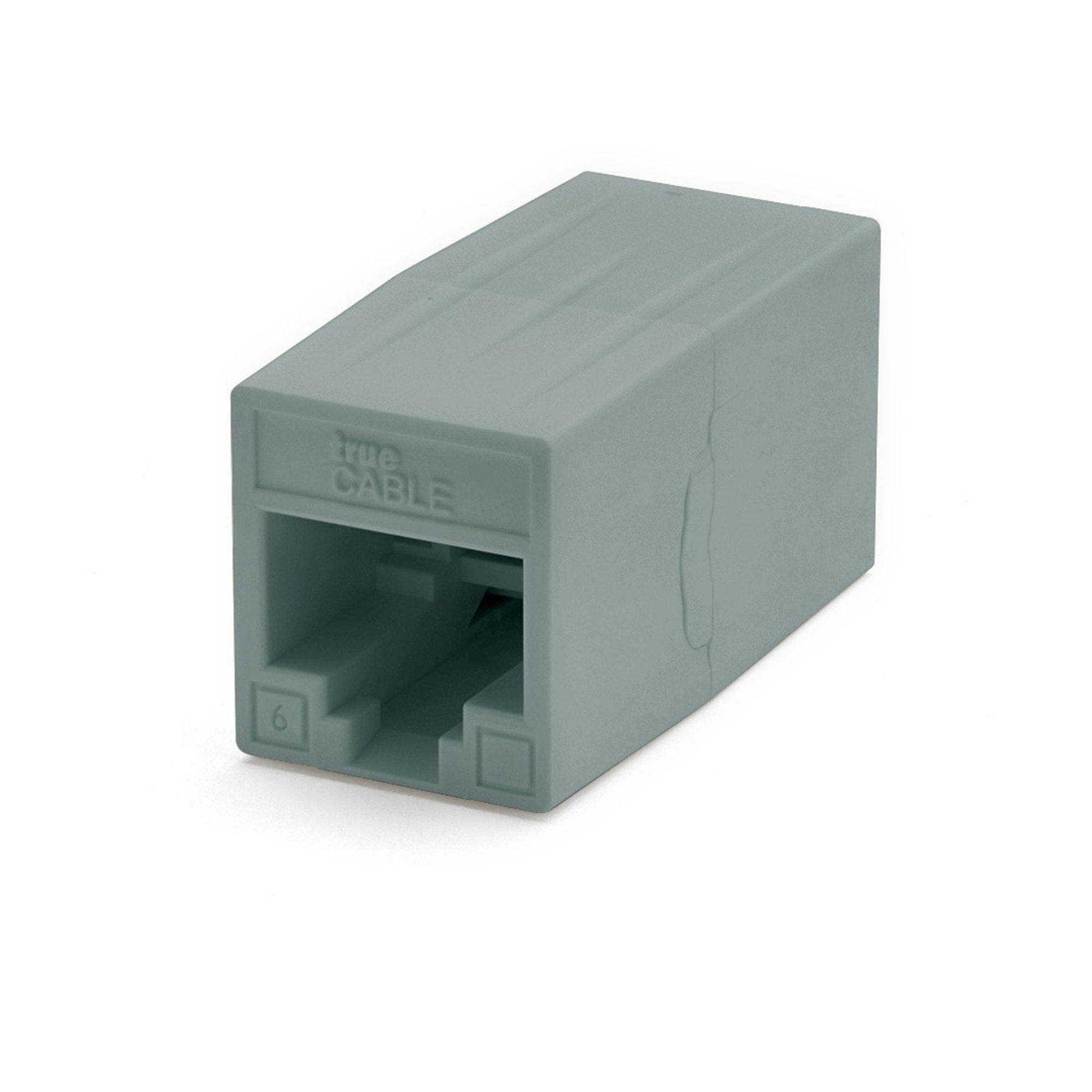 Cat6 Inline Coupler | Unshielded | Gray | 6pc | front