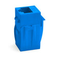 Cat6 Keystone Jack Coupler | Unshielded | Blue | 2 Piece | standing up