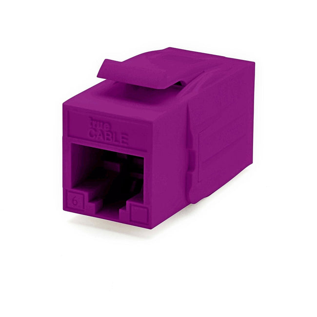 Cat6 Keystone Jack Coupler | Unshielded | Purple | 12 Piece | front