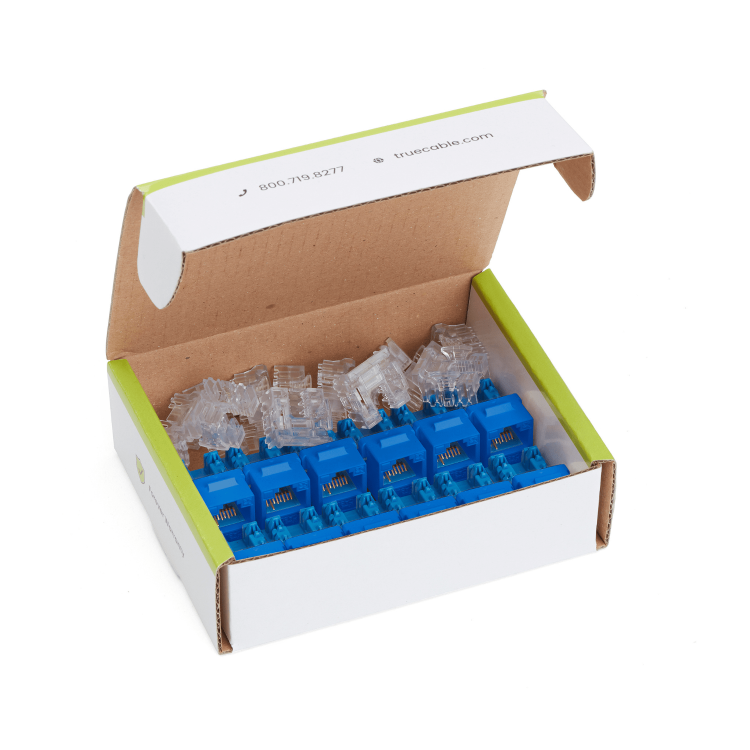 Cat6 Punch Down Keystone Jack | Unshielded | 12pc | Packaging | Blue