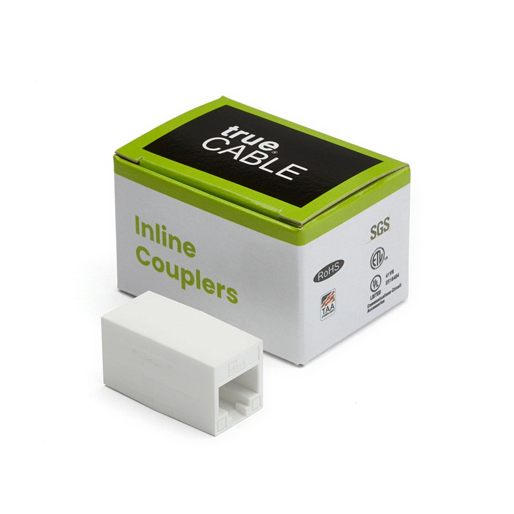 Cat6 Inline Coupler | Unshielded | White | 2pc | closed box