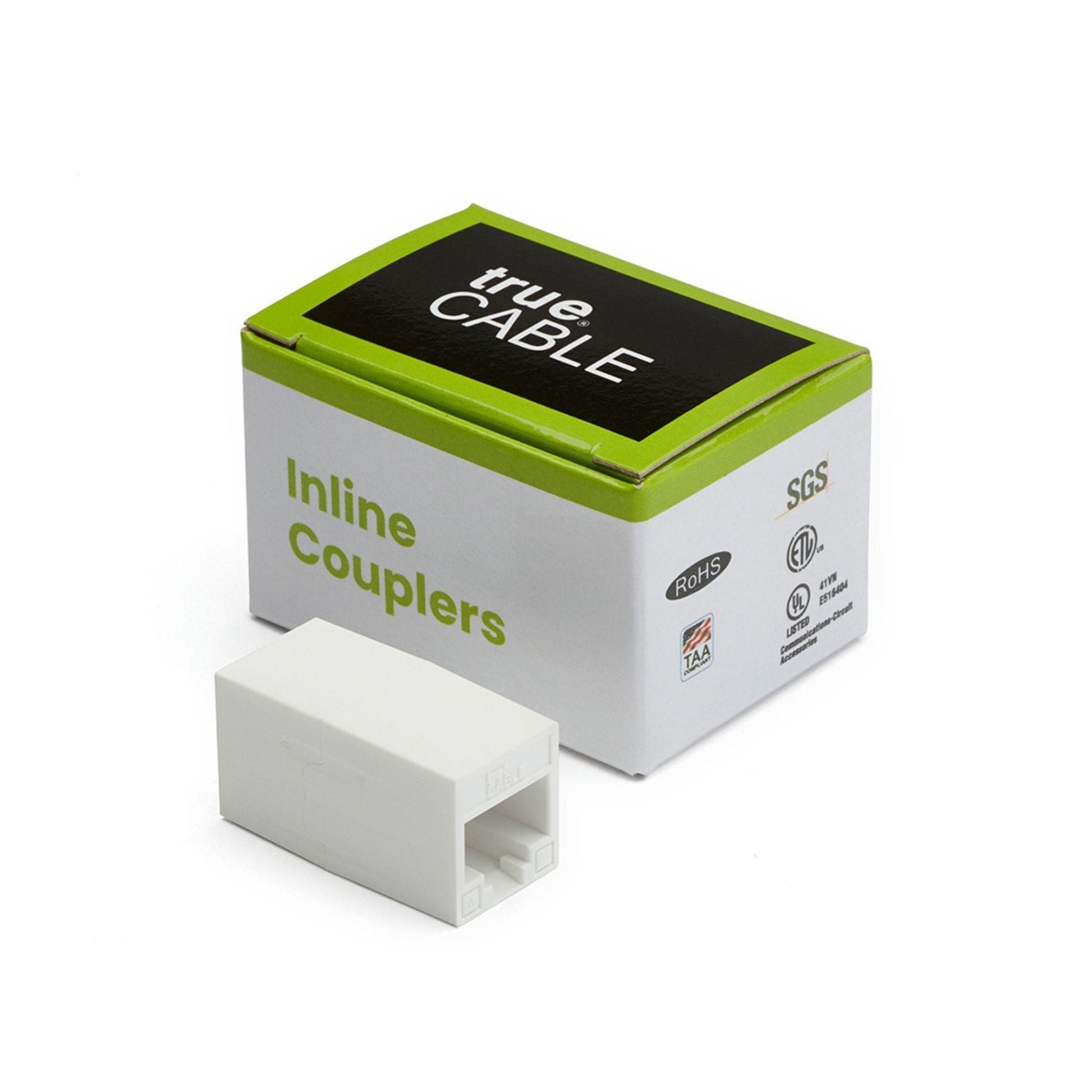 Cat6 Inline Coupler | Unshielded | White | 2pc | closed box