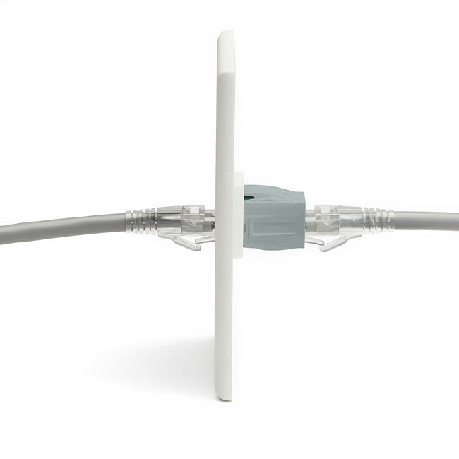 Cat6 Keystone Jack Coupler | Unshielded | Gray | 12 Piece | coupler in wall plate
