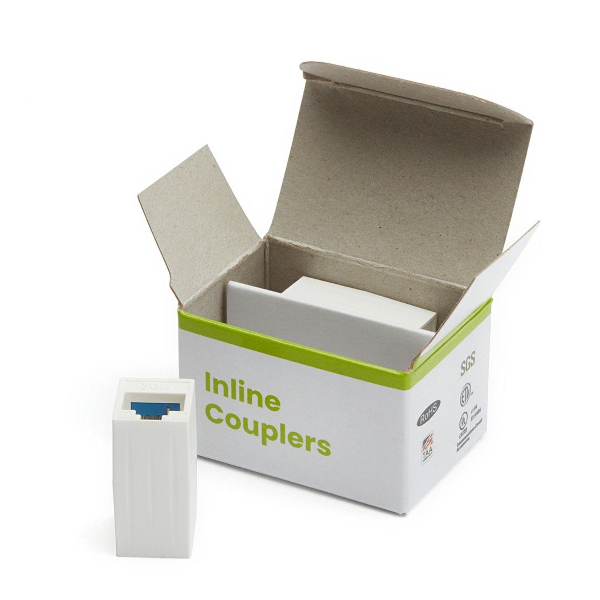 Cat6 Inline Coupler | Unshielded | White | 2pc | open box