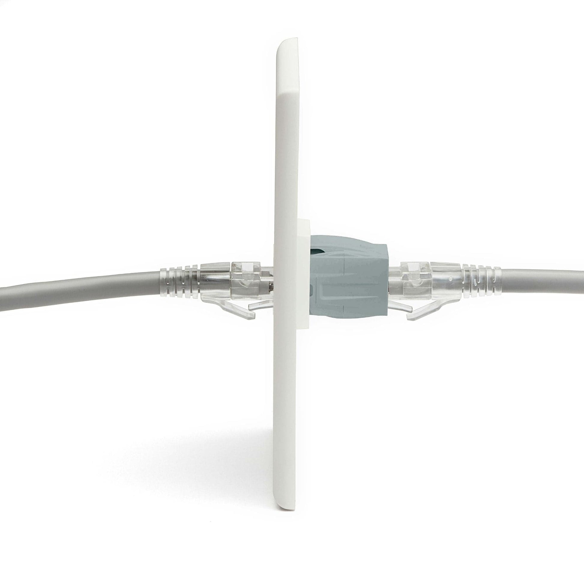 Cat6 Keystone Jack Coupler | Unshielded | Gray | 6 Piece | coupler in wall plate