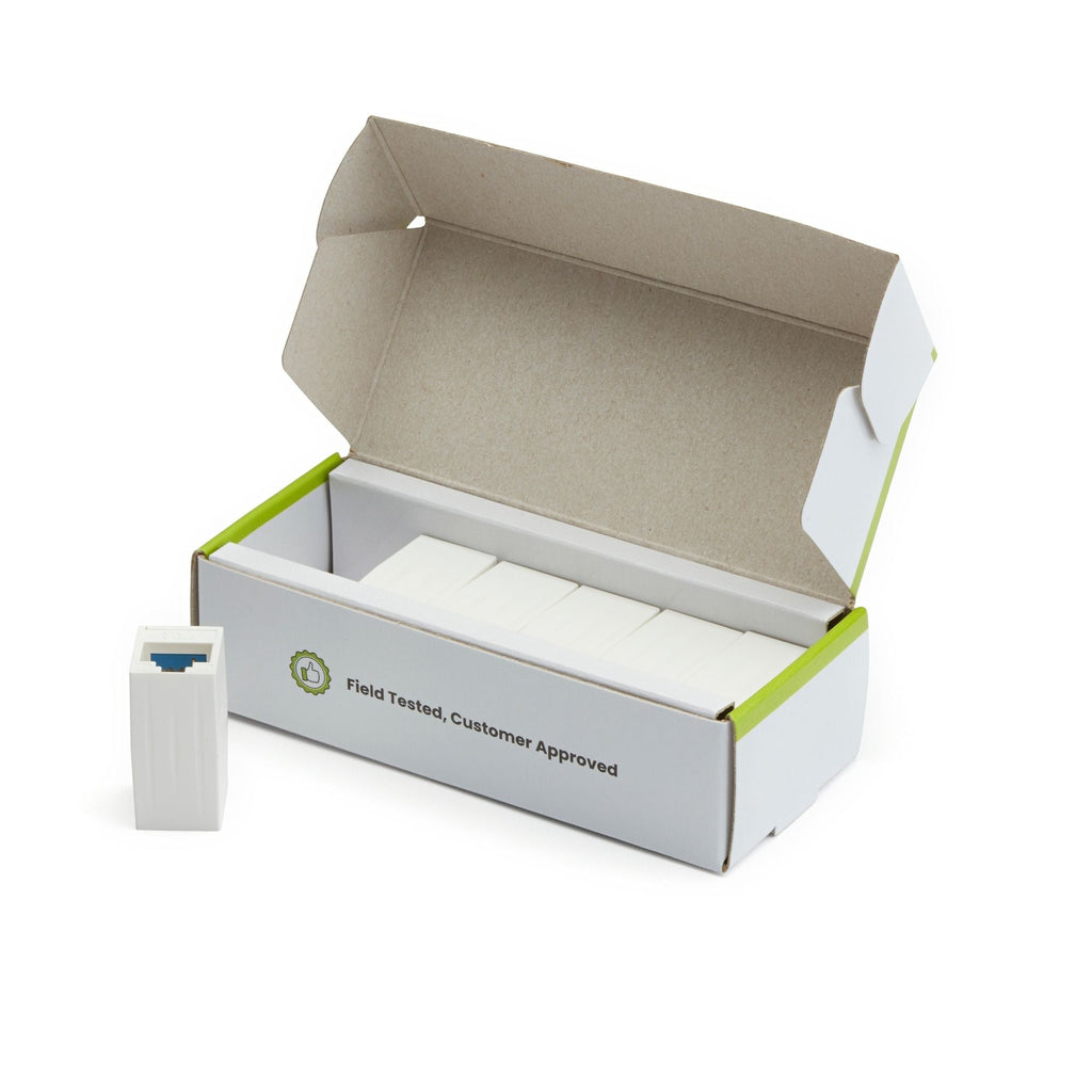 Cat6 Inline Coupler | Unshielded | White | 6pc | open box