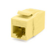 Cat6 Keystone Jack Coupler | Unshielded | Yellow | 2 Piece | front