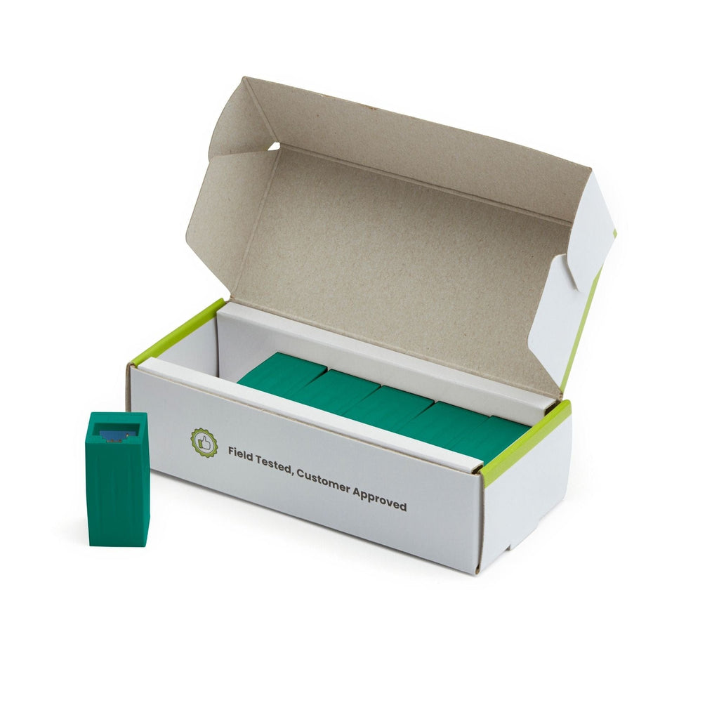 Cat6A Inline Coupler | Unshielded | Green | 6pc | open box