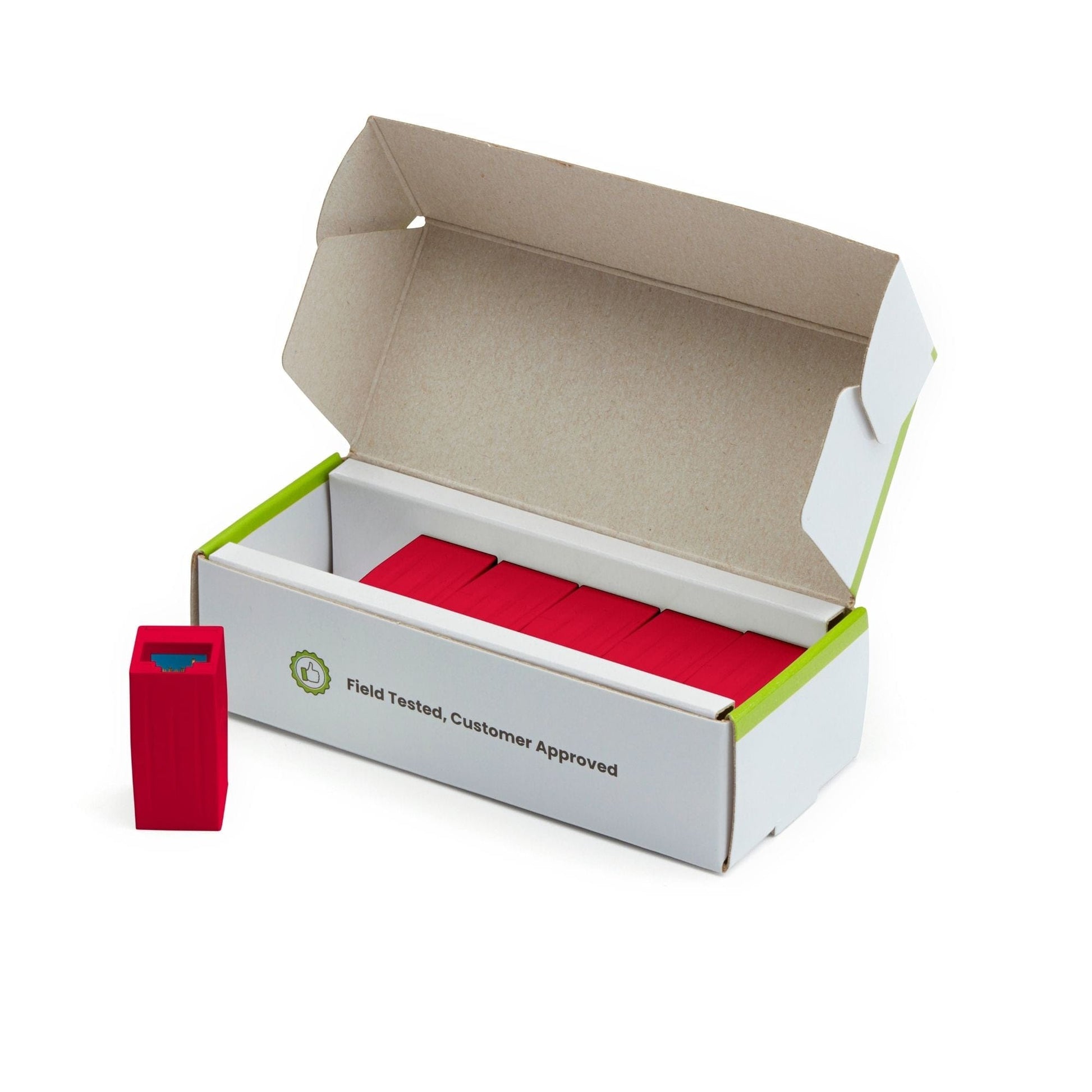 Cat6 Inline Coupler | Unshielded | Red | 6pc | open box