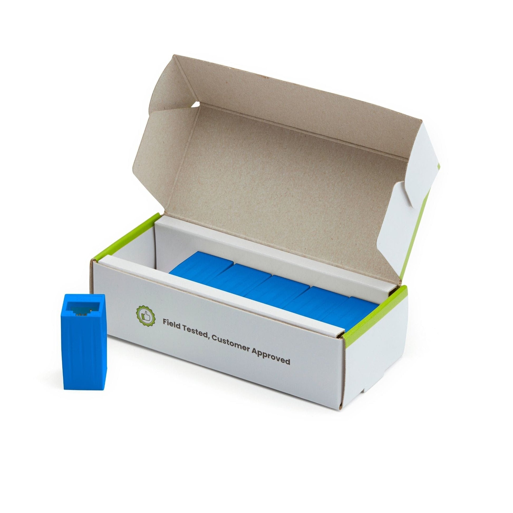 Cat6 Inline Coupler | Unshielded | Blue | 6pc | open box