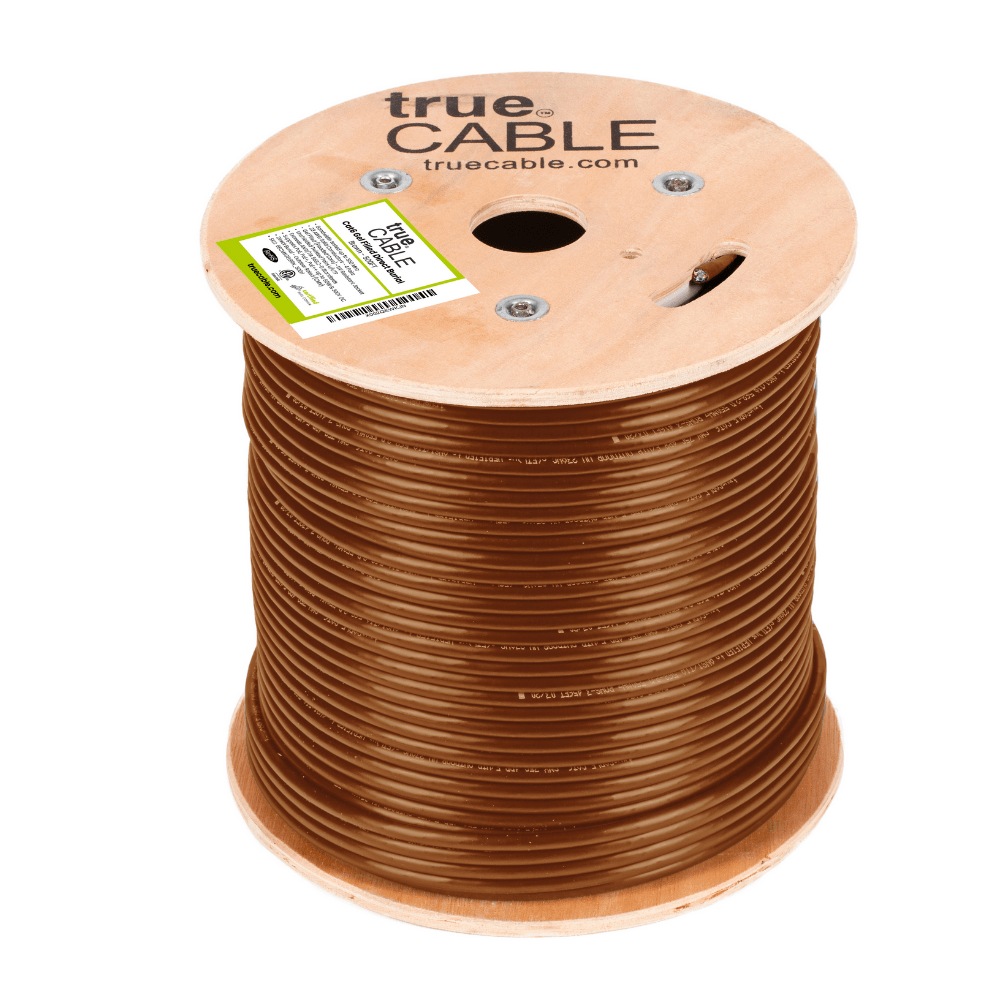 trueCABLE | Cat6 Gel Filled Direct Burial | Brown | 500ft |  Reel