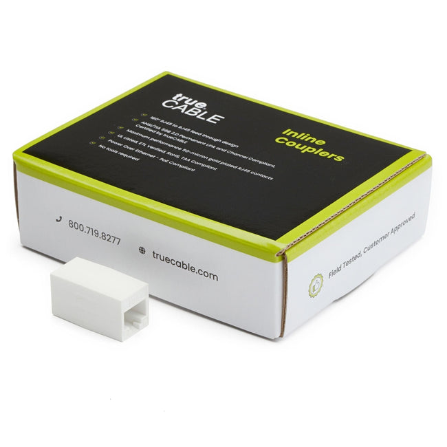 Cat6 Inline Coupler | Unshielded | White | 12pc | closed box