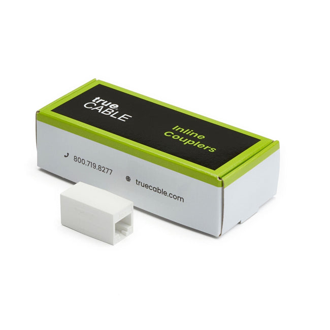 Cat6A Inline Coupler | Unshielded | White | 6pc | closed box