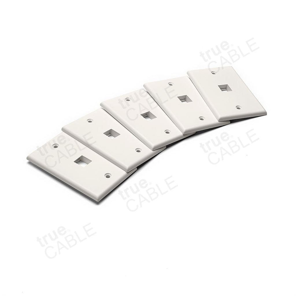 Single Gang Wall Plates - 1 Port / 5pc