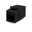 Cat6A Keystone Jack Couplers | Unshielded | 2 Piece | Black | front