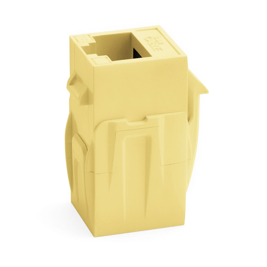 Cat6A Keystone Jack Couplers | Unshielded | 2 Piece | Yellow | standing up