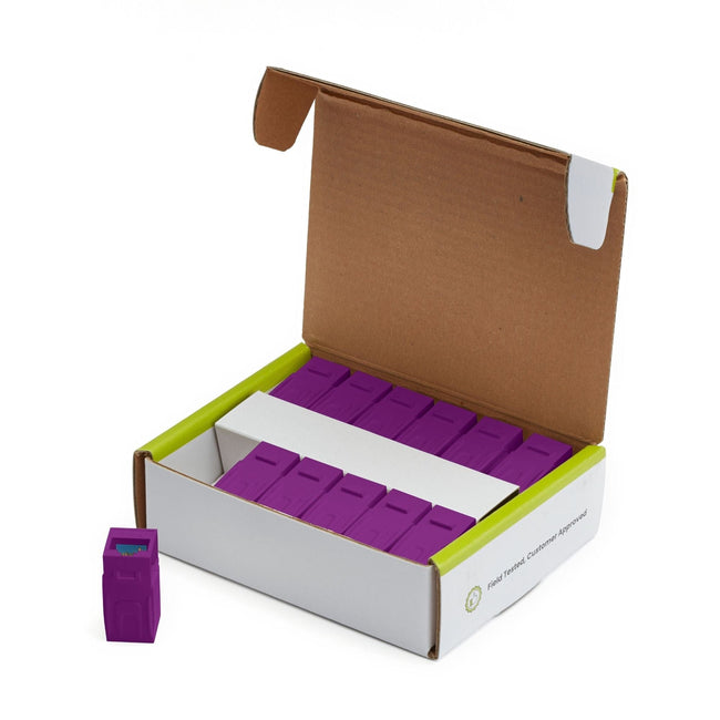 Cat6 Keystone Jack Coupler | Unshielded | Purple | 12 Piece | open box