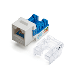 Cat6 Punch Down Keystone Jack | Unshielded | 12pc | Front | White