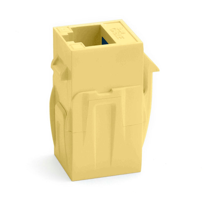 Cat6 Keystone Jack Coupler | Unshielded | Yellow | 12 Piece | standing up