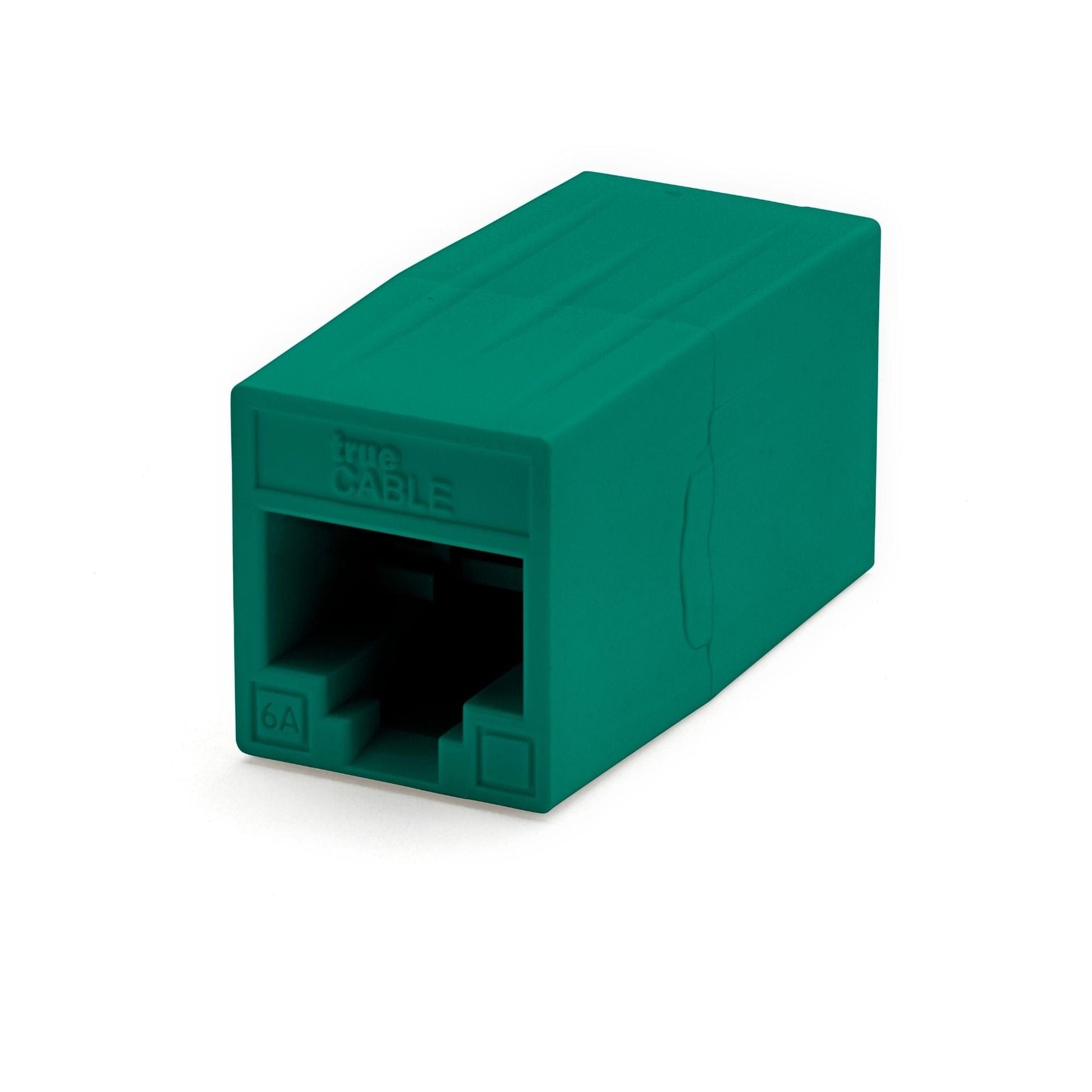 Cat6A Inline Coupler | Unshielded | Green | 2pc | front