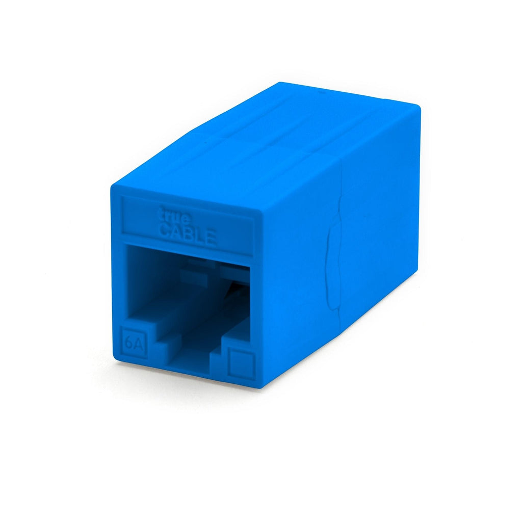 Cat6A Inline Coupler | Unshielded | Blue | 6pc | front