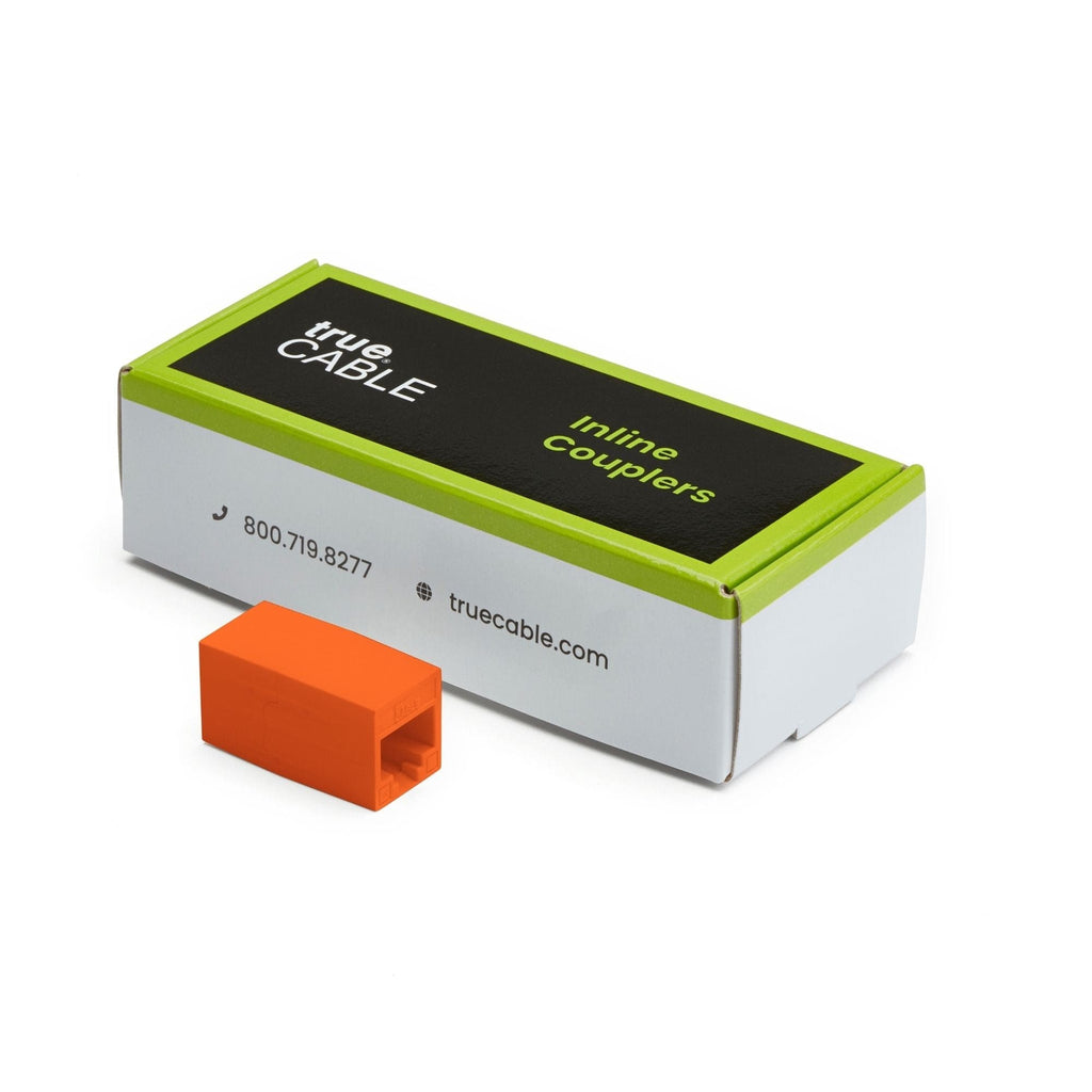 Cat6 Inline Coupler | Unshielded | Orange | 6pc | closed box