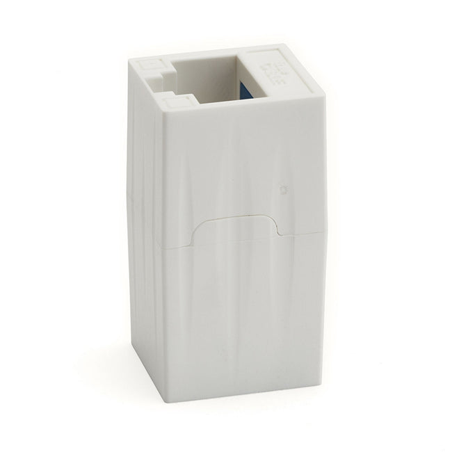 Cat6 Inline Coupler | Unshielded | White | 6pc | standing up