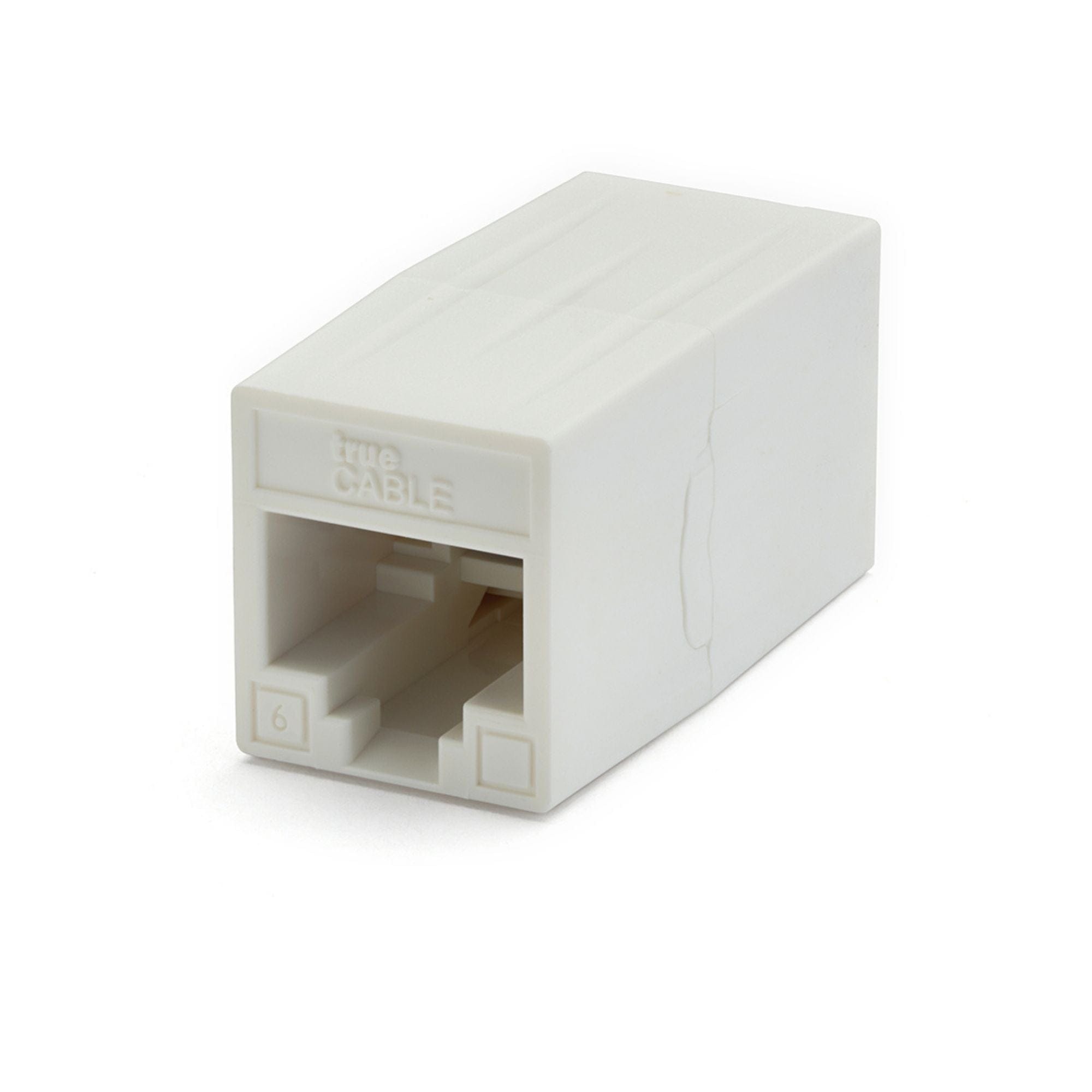 Cat6 Inline Coupler | Unshielded | White | 2pc | front