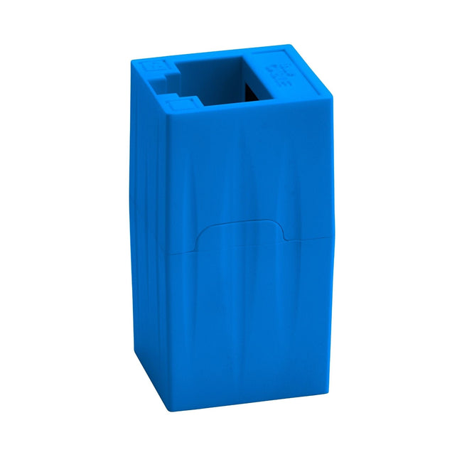 Cat6A Inline Coupler | Unshielded | Blue | 6pc | standing up