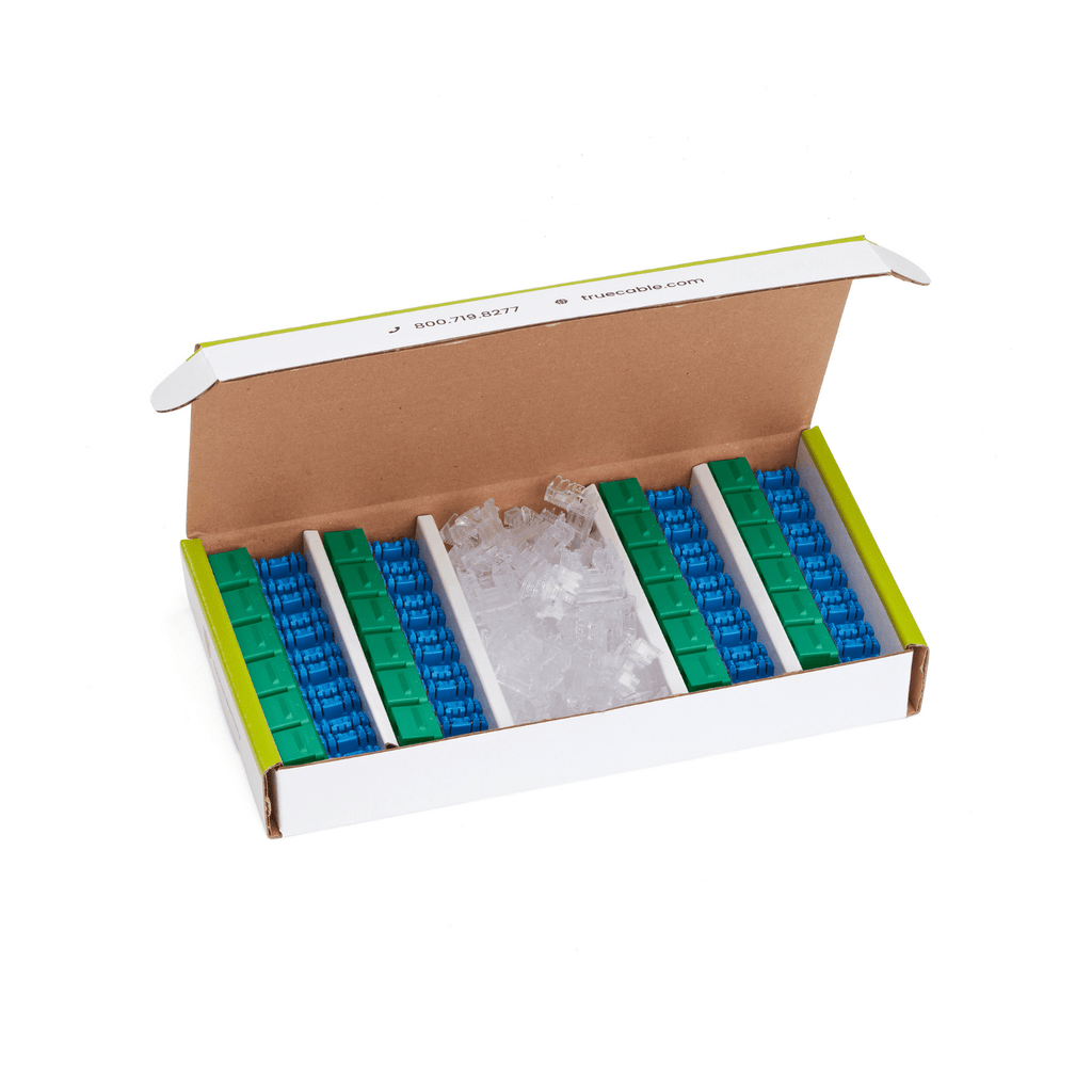 Cat6 Punch Down Keystone Jack | Unshielded | 24pc | Packaging | Green