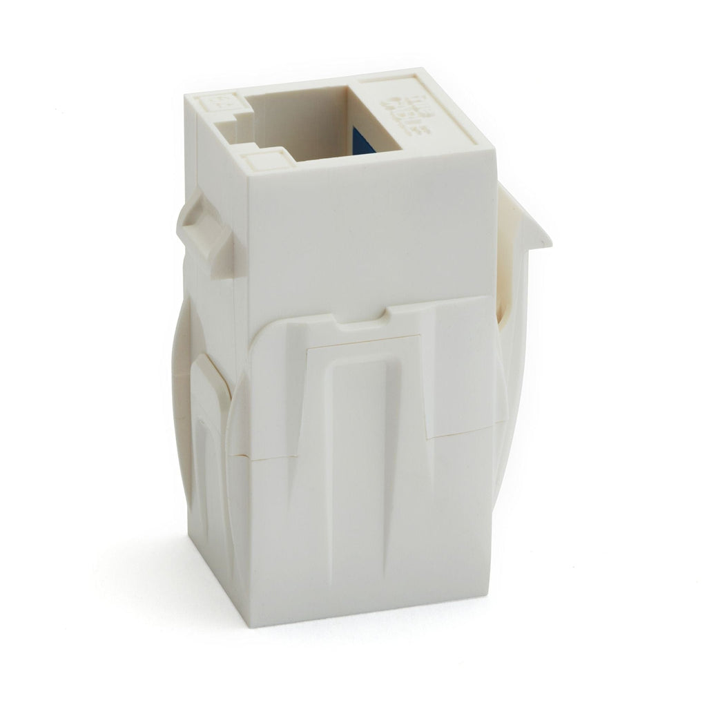 Cat6A Keystone Jack Couplers | Unshielded | 6 Piece | White | standing up