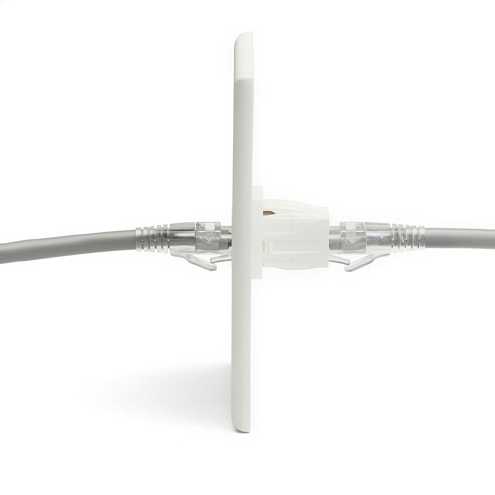 Cat6A Keystone Jack Couplers | Unshielded | 6 Piece | White | coupler in wall plate