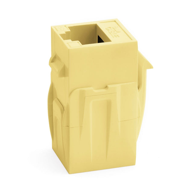 Cat6A Keystone Jack Couplers | Unshielded | 6 Piece | Yellow | standing up