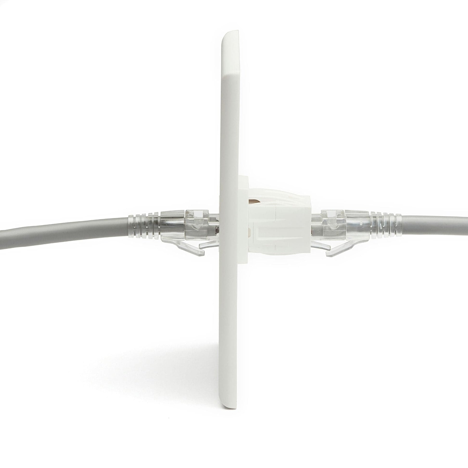 Cat6A Keystone Jack Couplers | Unshielded | 2 Piece | White | coupler in wall plate