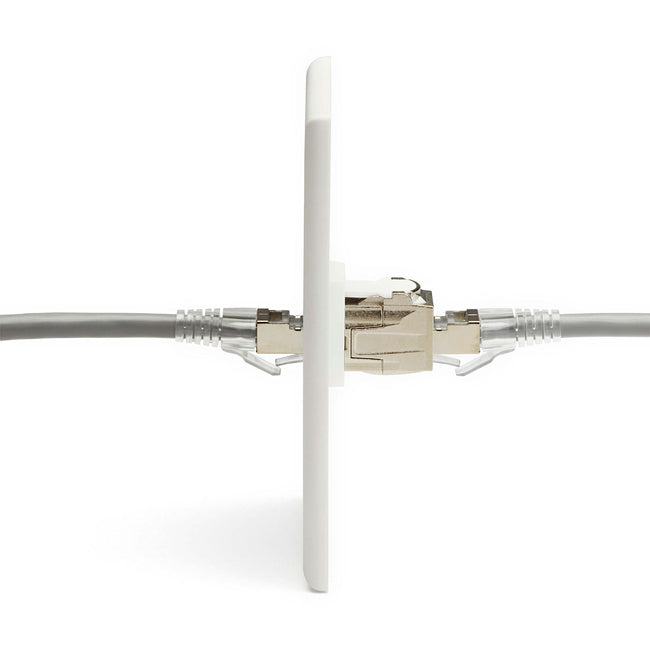 Cat6A Keystone Jack Coupler | Shielded | 12pc | coupler in wall plate